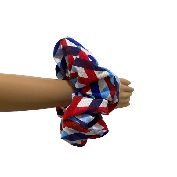 Hair Scrunchie. Multicolor. XL. 4th Of July. Patriotic. America. Holiday. Cute - Picture 7 of 14